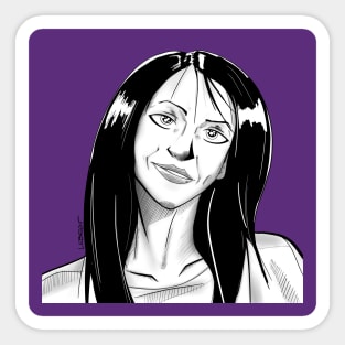 natalie imbruglia ecopop portrait in sketchbook Sticker